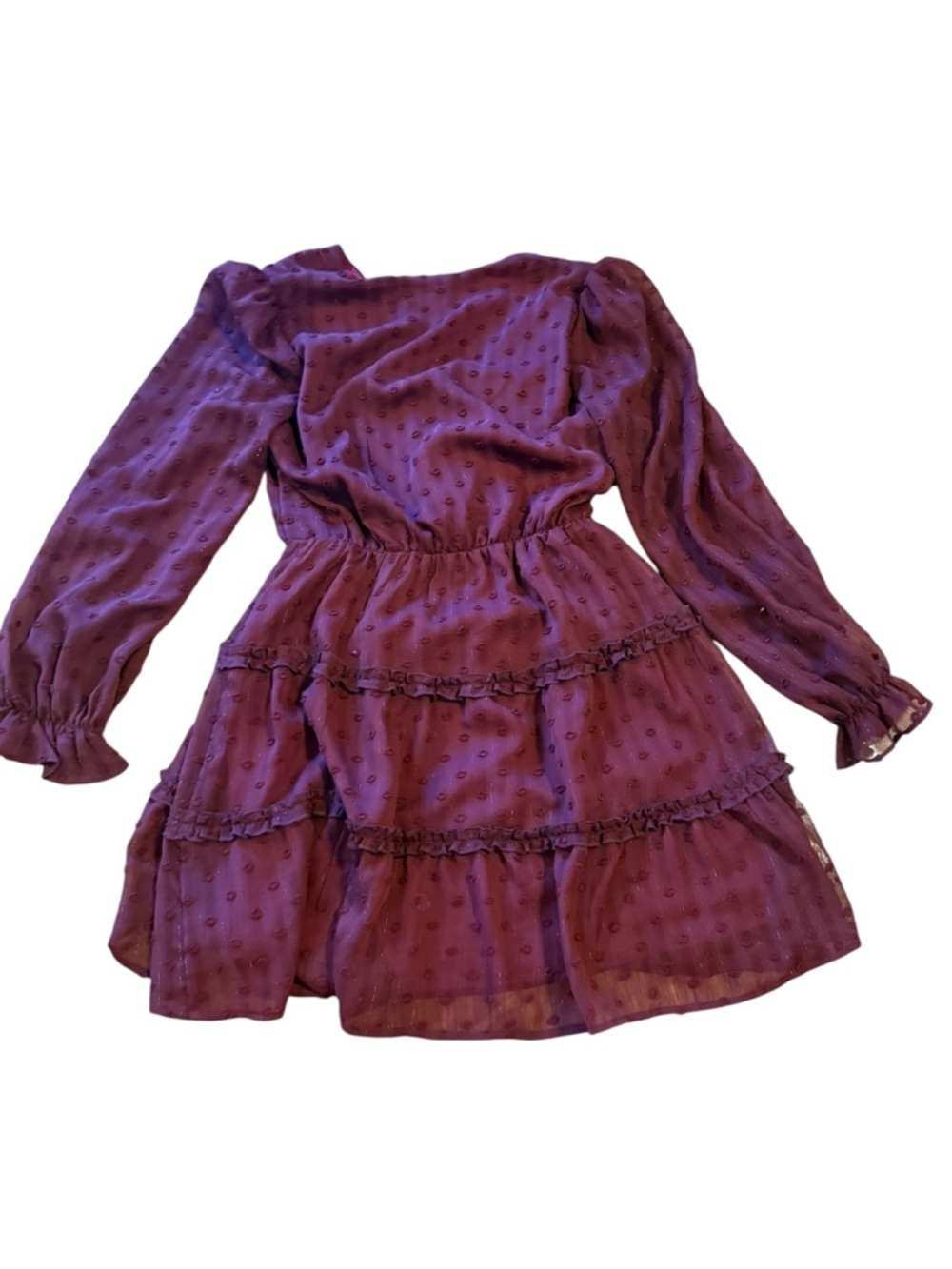 ALTAR’D state Plum Tiered Long-Sleeve Casual Dress - Picture 4 of 4